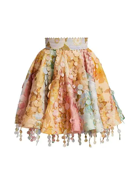 Zimmermann Tempo Patch Mini Skirt Print Size 1 / Au 10 - Image 4
