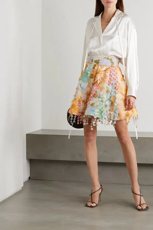 Zimmermann Tempo Patch Mini Skirt Print Size 1 / Au 10 - Image 1