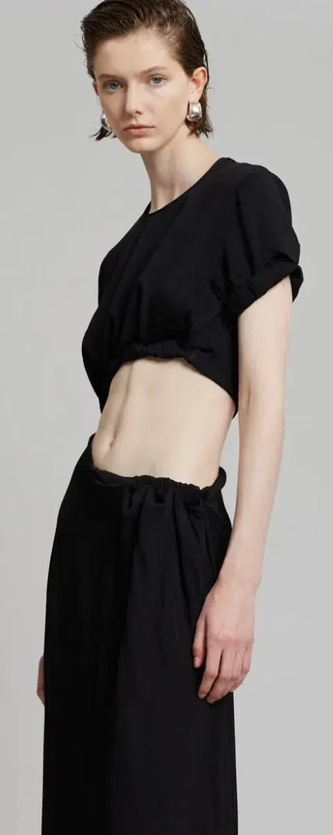 Christopher Esber Roll Sleeve Tee Dress Black Size 6 / XS - Image 2