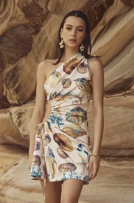 Sonya Moda Nour Seashell Mini Dress Multi Size 6 / XS - Image 2