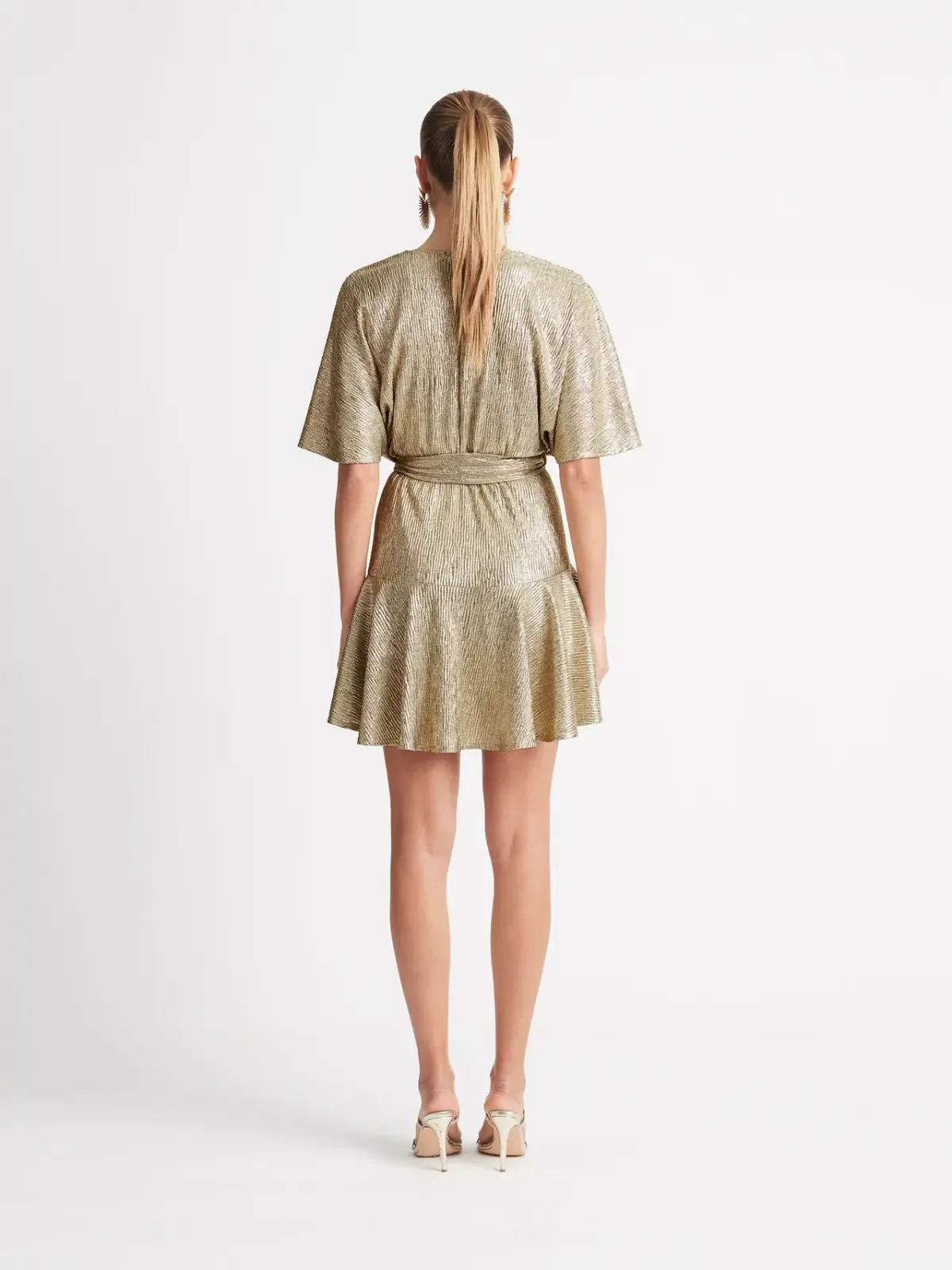 Sheike Isabel Mini Dress Gold Size 10 / M - Image 3