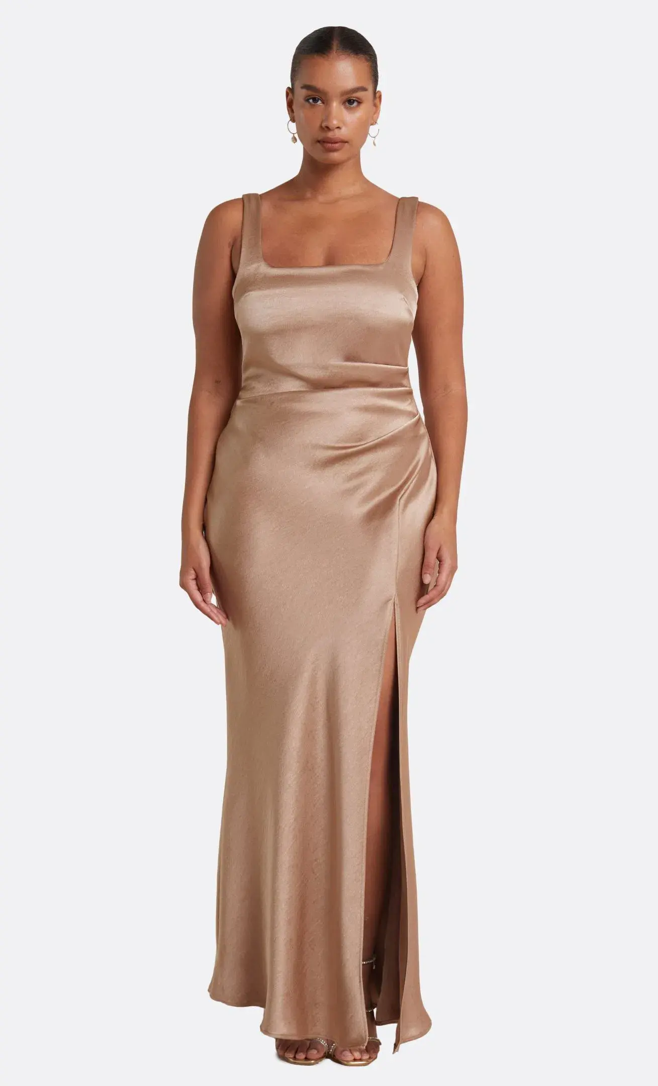 Bec & Bridge Dreamer Square Neck Dress Golden Size 8 - Image 3