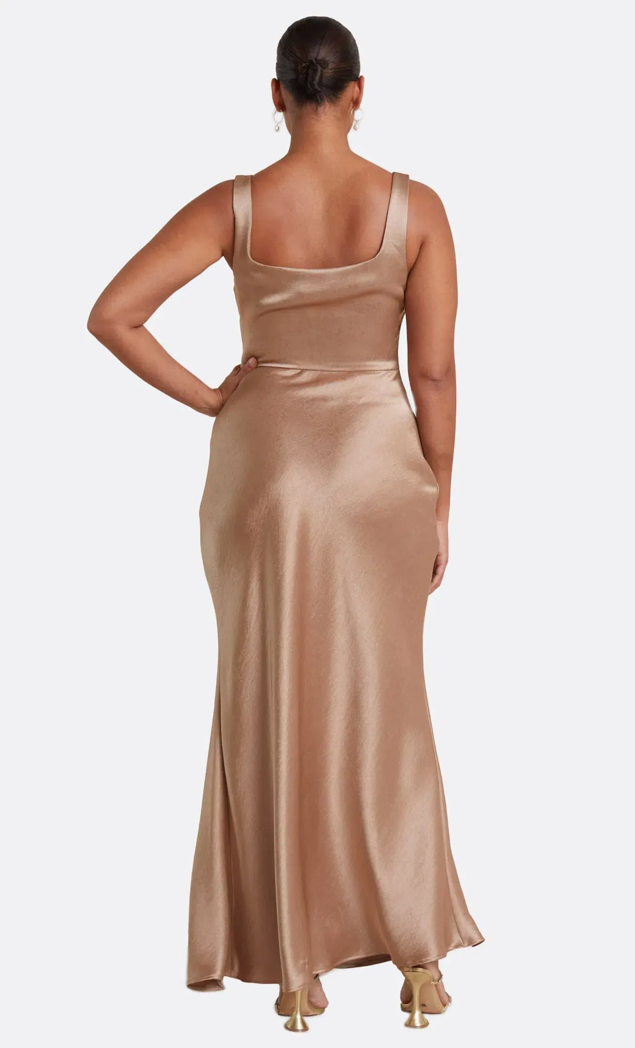 Bec & Bridge Dreamer Square Neck Dress Golden Size 8 - Image 2
