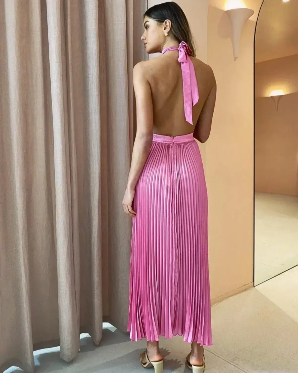 Lidee Renaissance Split Gown Hot Pink Size AU 10  - Image 3
