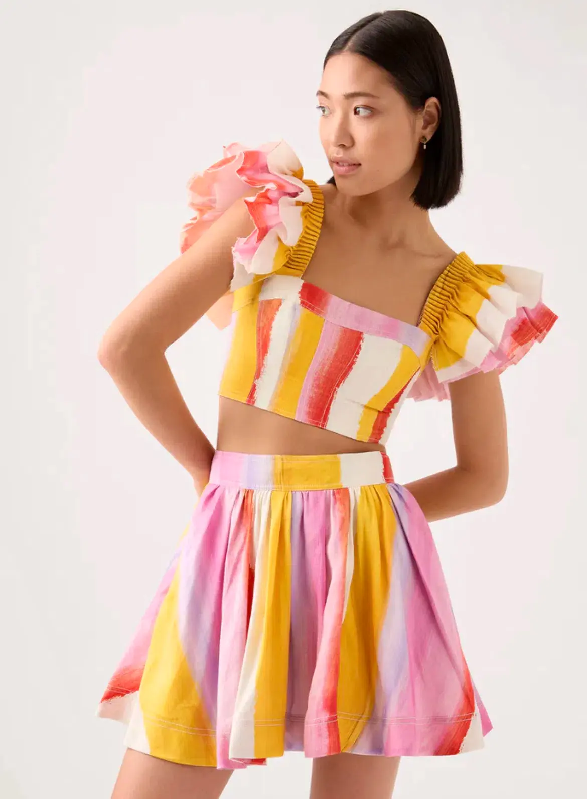 Aje Imagination Mini Skirt and Top Set Multi Size 8  - Image 1