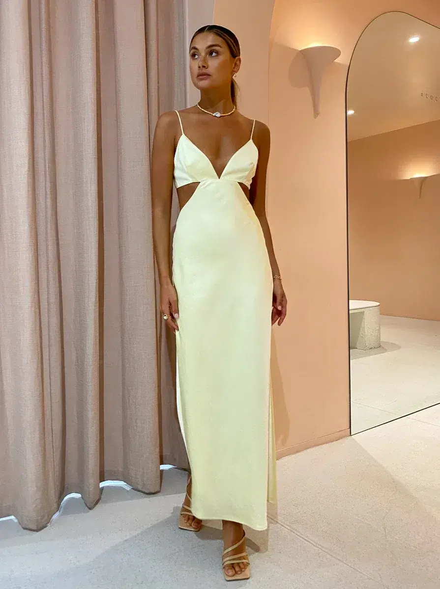 Significant Other Jacy Dress in Butter Yellow Size 8 - Image 1