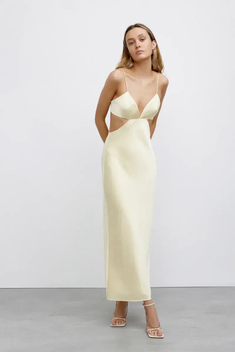 Significant Other Jacy Dress in Butter Yellow Size 8 - Image 4