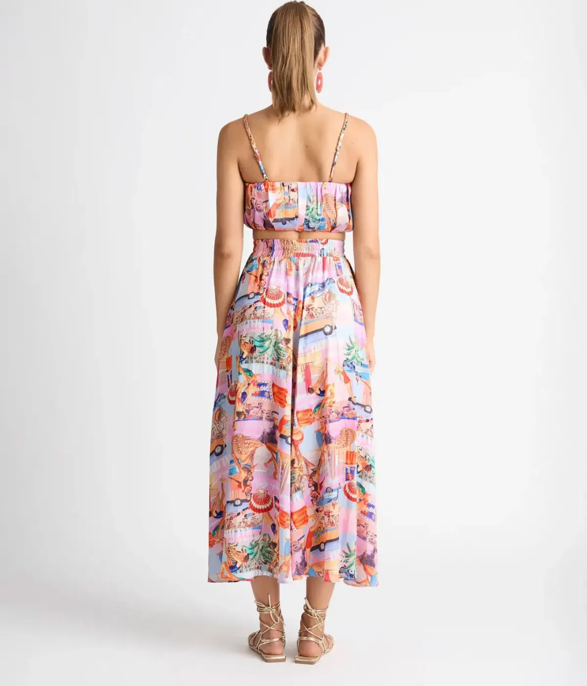 Sheike Malibu Dreaming Crop and Skirt Print Size 6 - Image 2