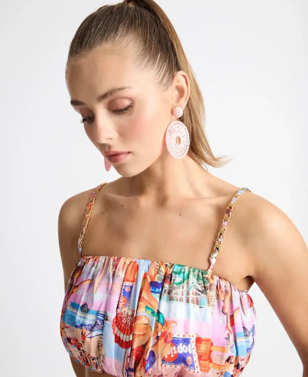 Sheike Malibu Dreaming Crop and Skirt Print Size 6 for rent on The Volte - main image