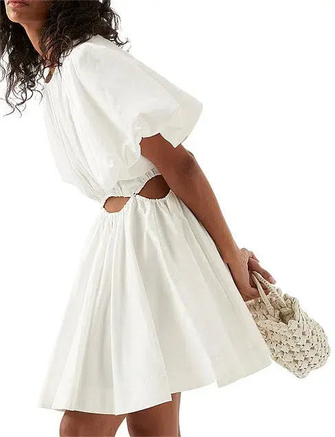 Aje Henriette Cut Out Mini Dress White Size 8 - Image 2