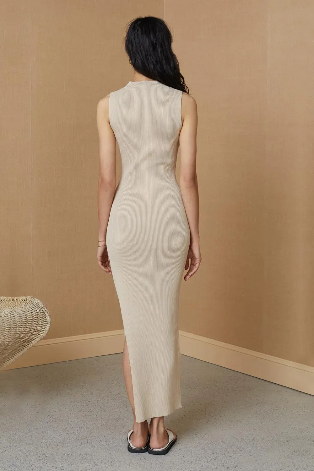 Bec & Bridge Harper Knit Dress Cream Size AU 6 - Image 3