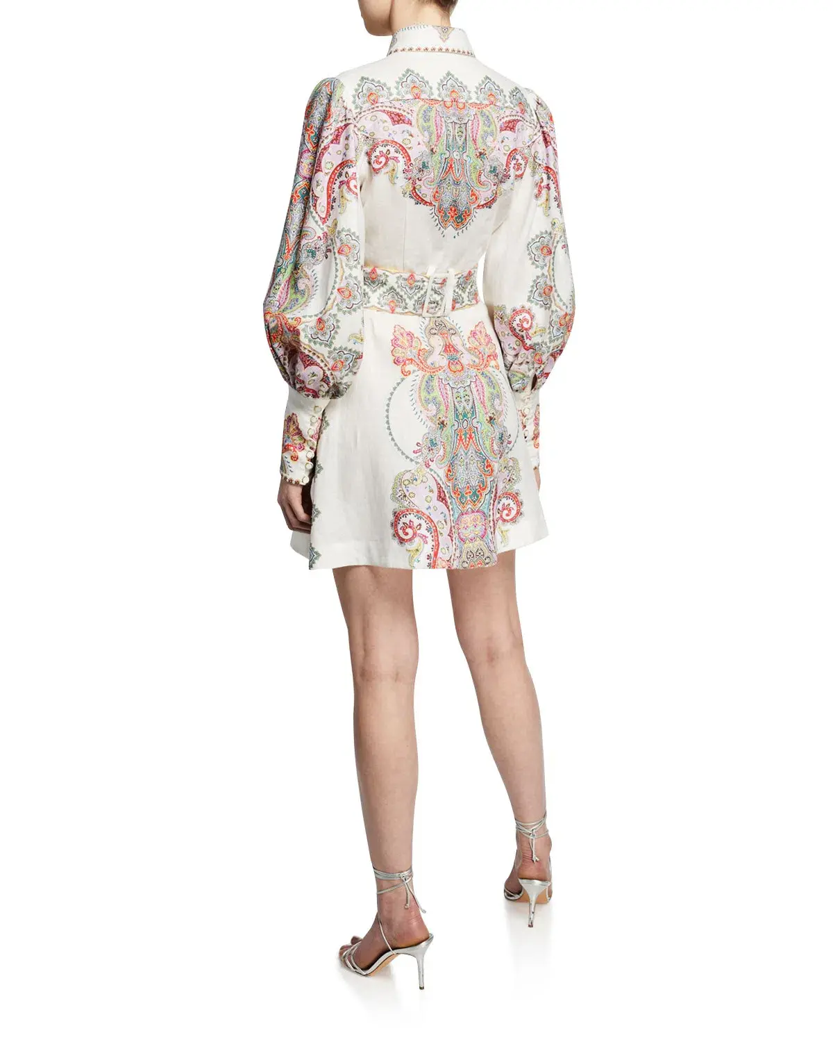 Zimmermann Ninety Six Shirt Mini Dress Multi Size 1 / AU 10 - Image 3