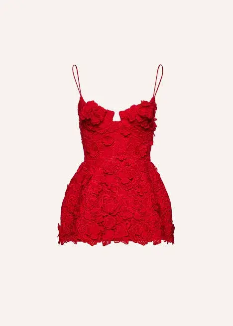 Magda Butrym Roses Dress Red Size AU 6  - Image 4