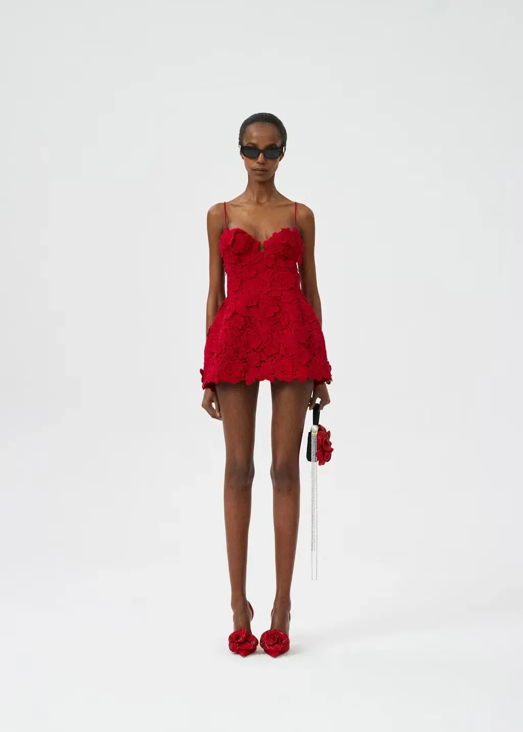 Magda Butrym Roses Dress Red Size AU 6  - Image 2