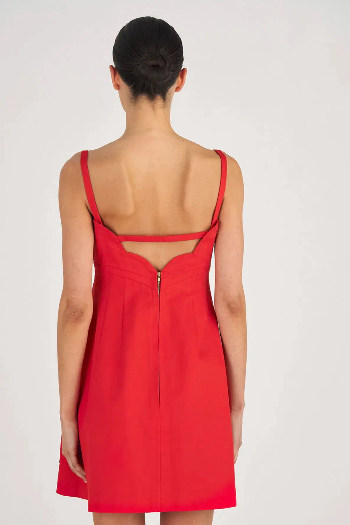 Oroton Short Scallop Dress Red Size AU 12 - Image 2