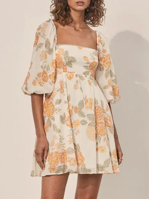 Kivari Blake Mini Floral White Size AU 14 for rent on The Volte - main image