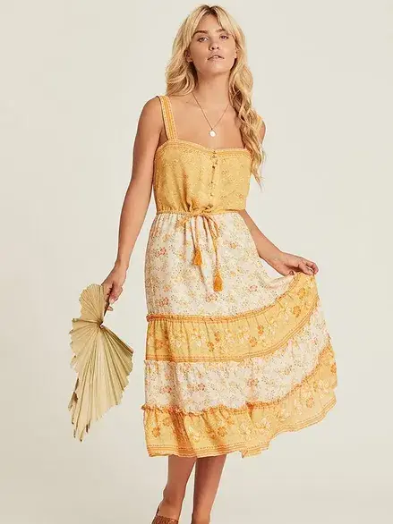 Spell & The Gypsy Arnhem Lily Sundress Lemon Drop Size AU 6 - Image 1