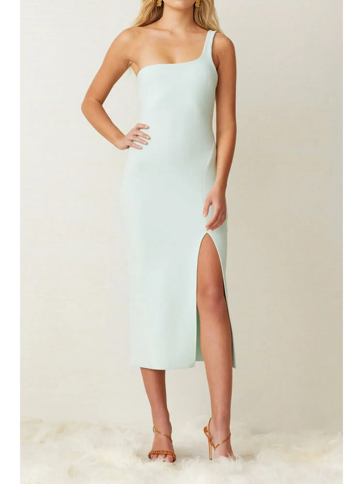 Bec & Bridge Ariel Halter Midi Dress Cool Mint Size 2 / AU 6 - Image 1