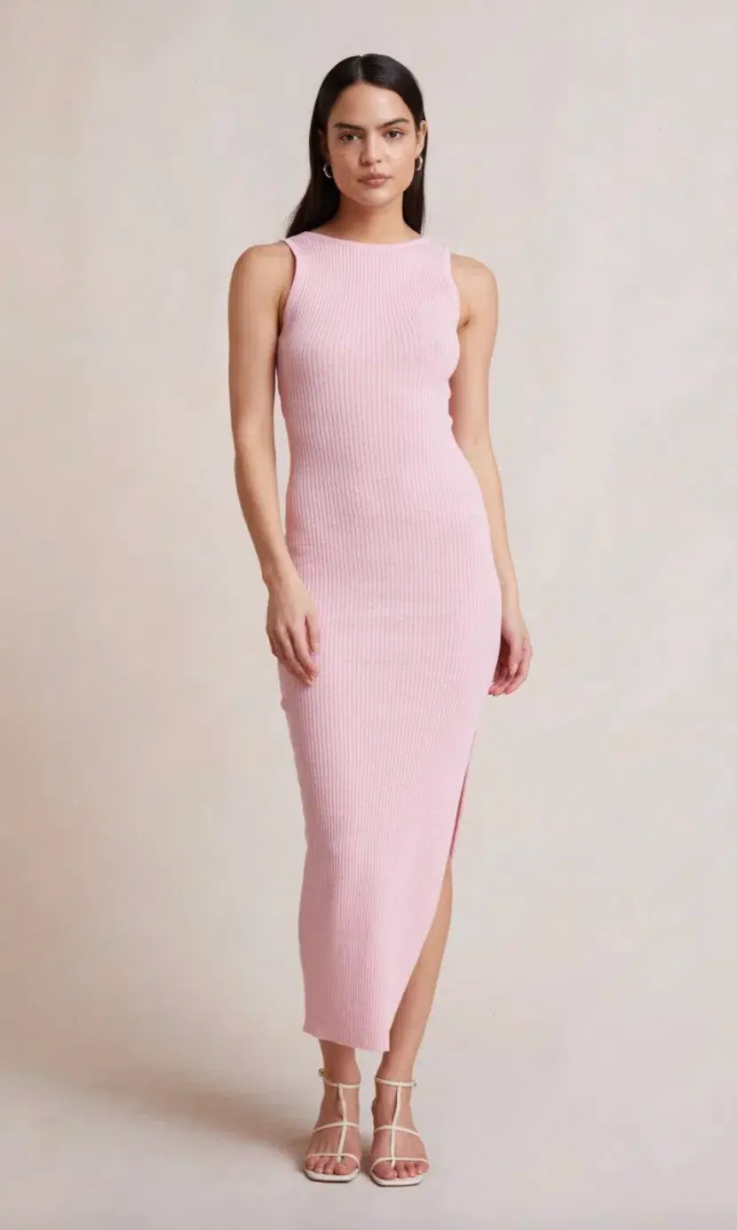 BEC & BRIDGE CANDY PINK RIVIERA MIDI DRESS - SIZE 10 AU/6 US (RRP $260) for rent on The Volte - main image