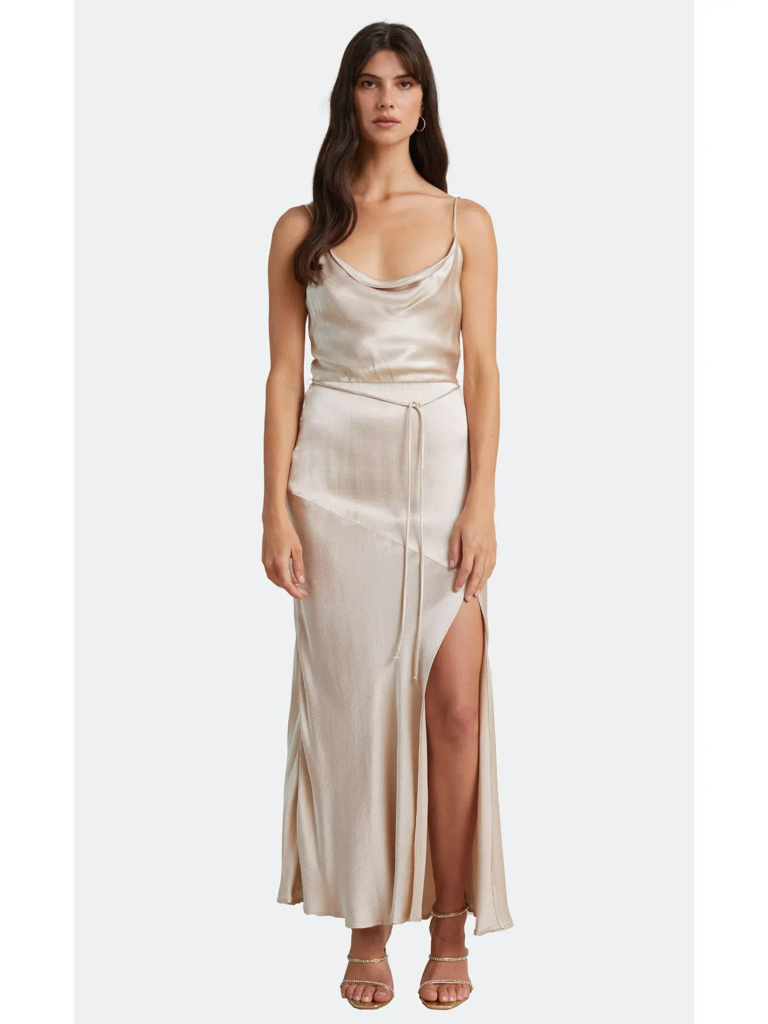 Bec & Bridge Moon Dance Midi Dress Sand Size AU 6  - Image 1