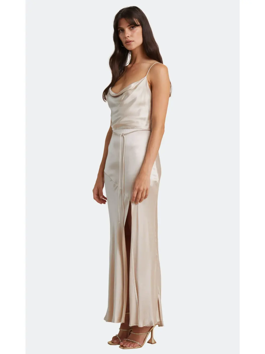 Bec & Bridge Moon Dance Midi Dress Sand Size AU 6  for rent on The Volte - main image