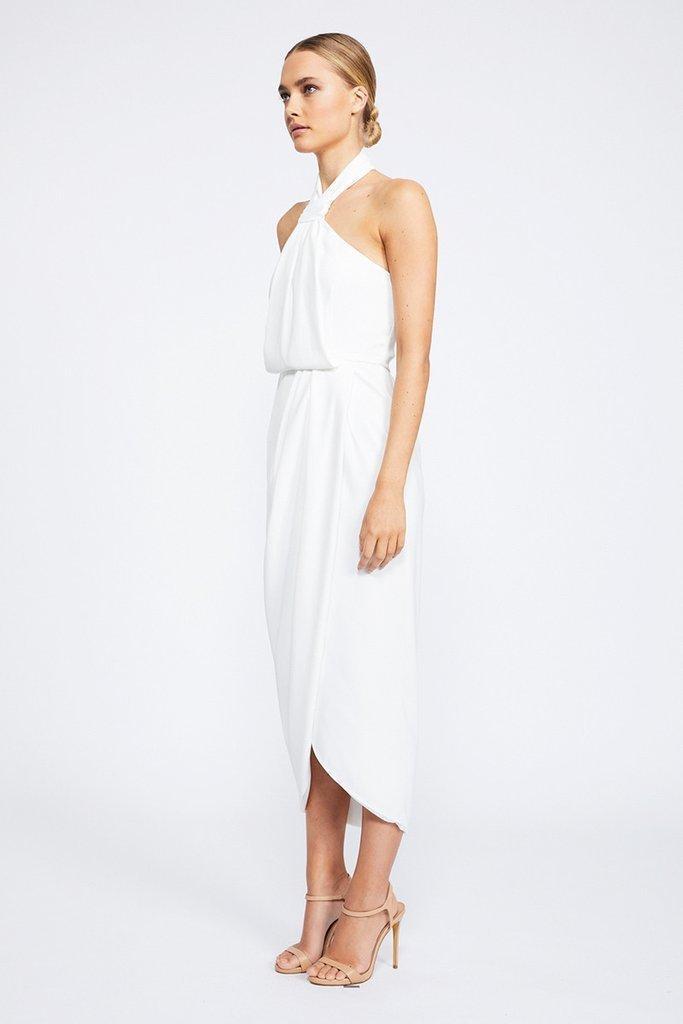 Shona Joy Core Knot Draped Dress White Size 8 - Image 2