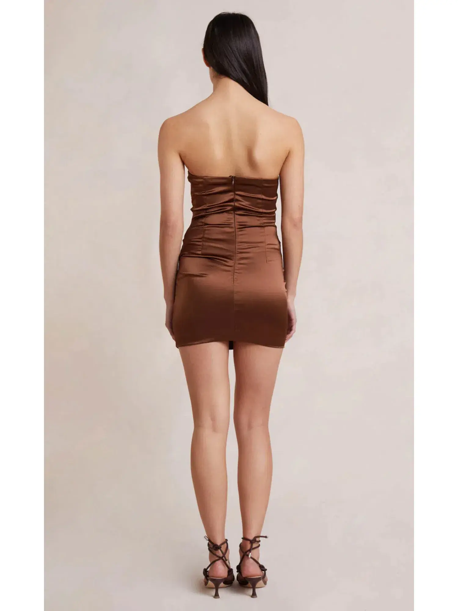Bec & Bridge Heather Mini Dress Cognac Size AU 6 - Image 3