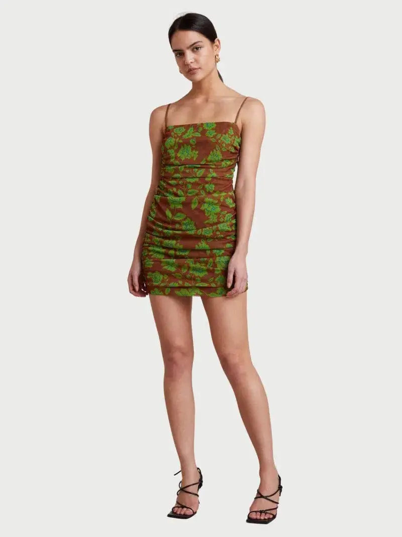 BEC & BRIDGE PRINT BLOSSOM MINI DRESS - SIZE 10 AU/6 US (RRP $280) for rent on The Volte - main image