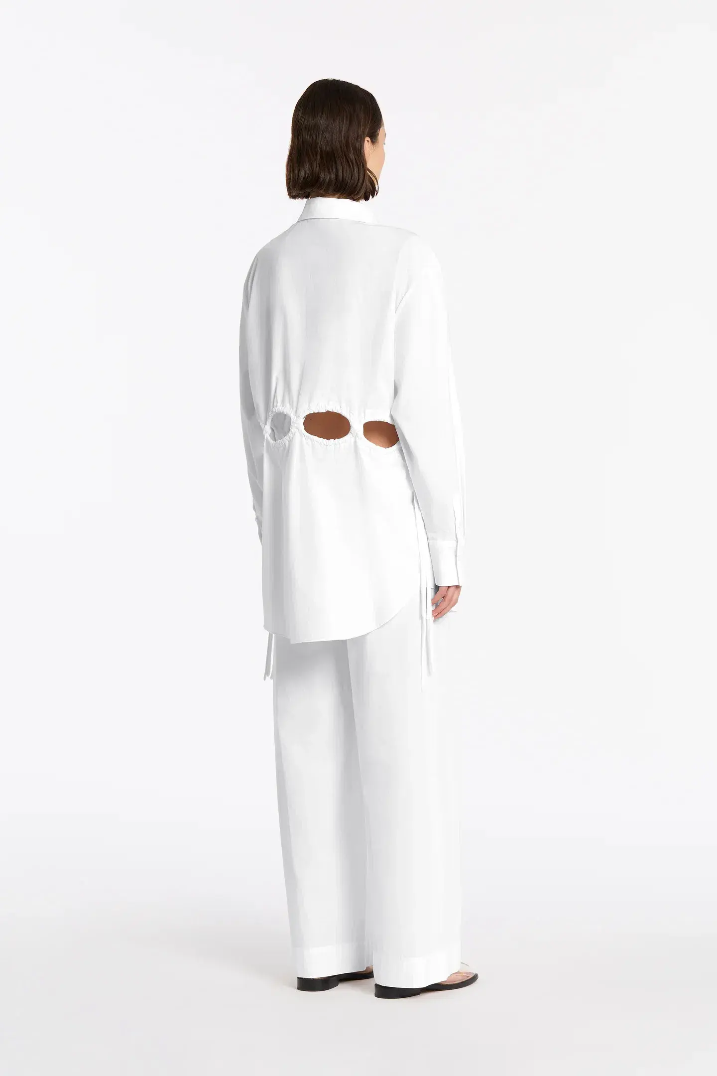 Sir the Label Mason Laced Shirt Dress in White Size 0 / AU 6 - Image 2