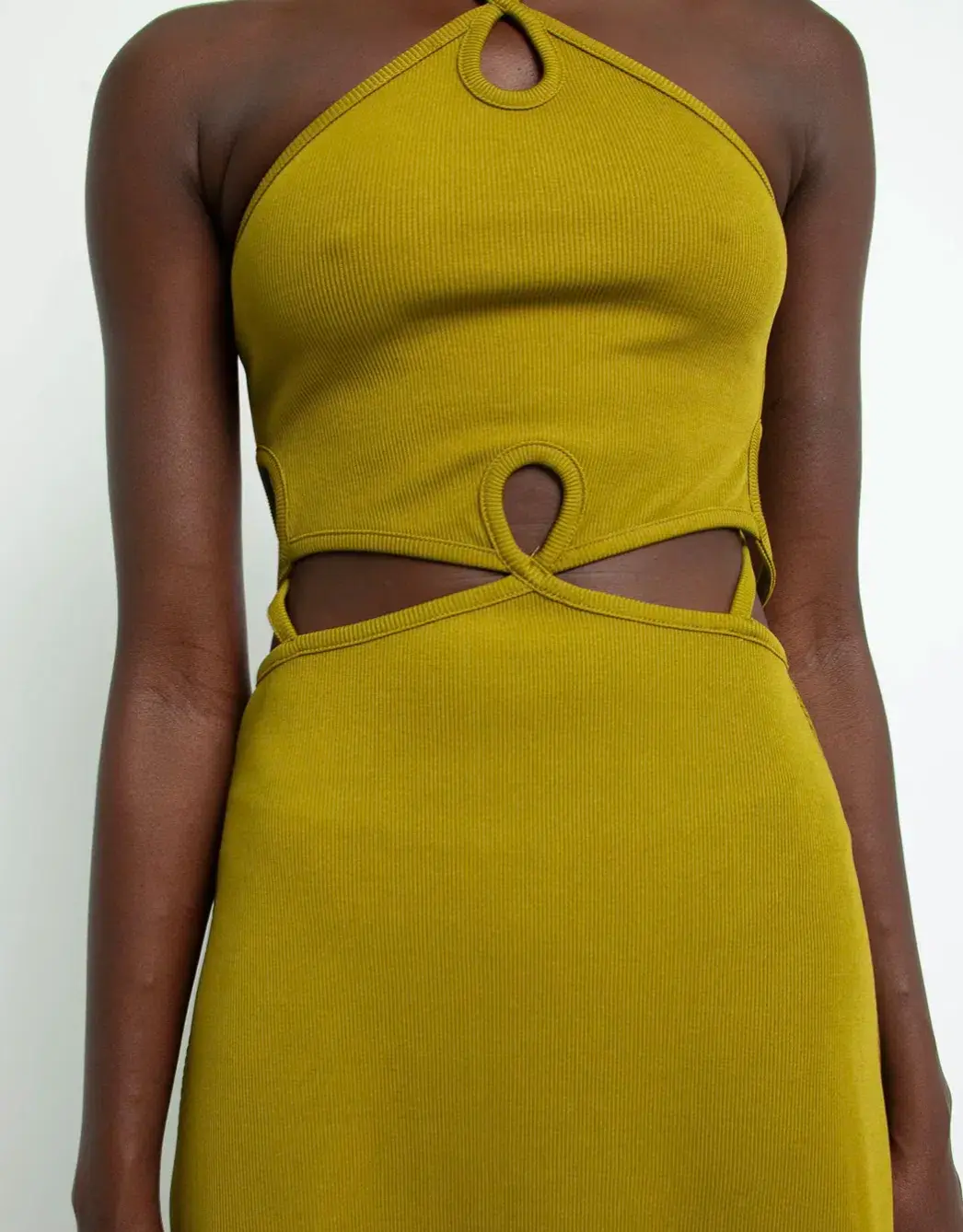 Christopher Esber Loophole Cutaway Sleeveless Midi Dress Green Size 8 - Image 2