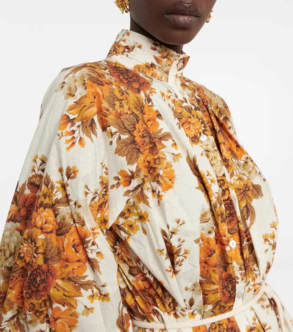 Alemais Derby Shirt Dress Floral Size 6 - Image 5