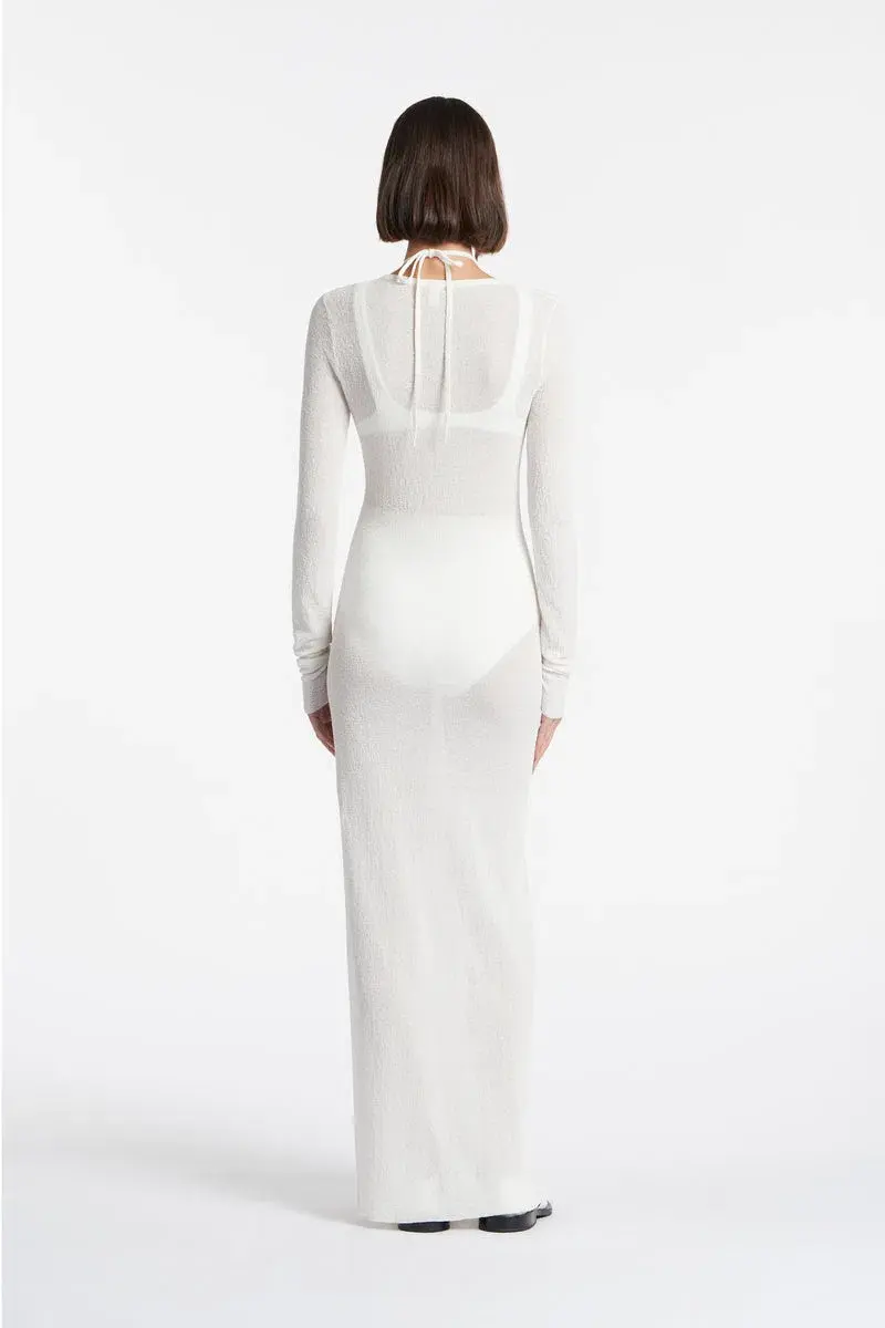 Sir the Label Emmeline Halter Long Sleeve Dress White Size 6 - Image 2