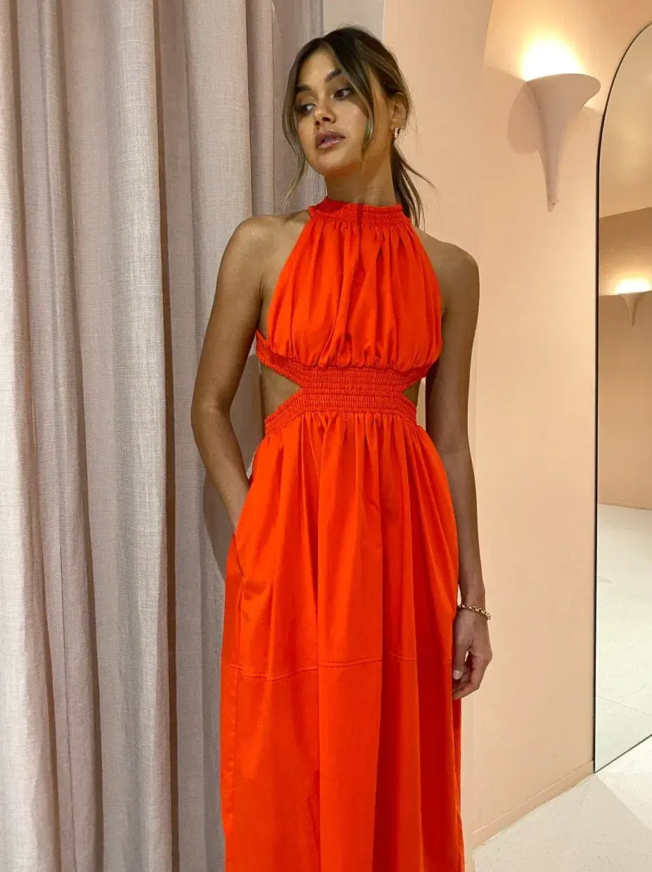 Camilla and Marc Pollina Midi Dress Red Size 6 - Image 2