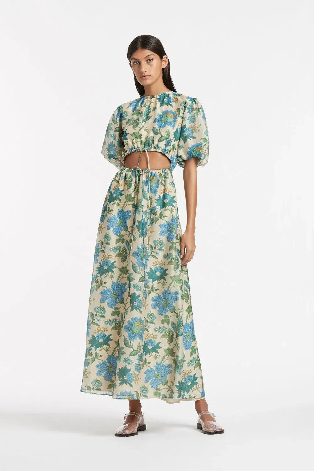 Sir the Label Celia Puff Sleeve Dress in Marguerite Print Size 0/AU 6 - Image 1