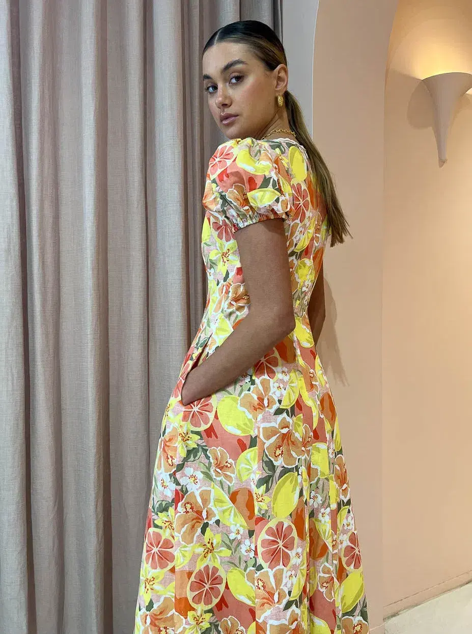 By Nicola S/S Wavy Maxi Dress Multi Print Size 6 - Image 2