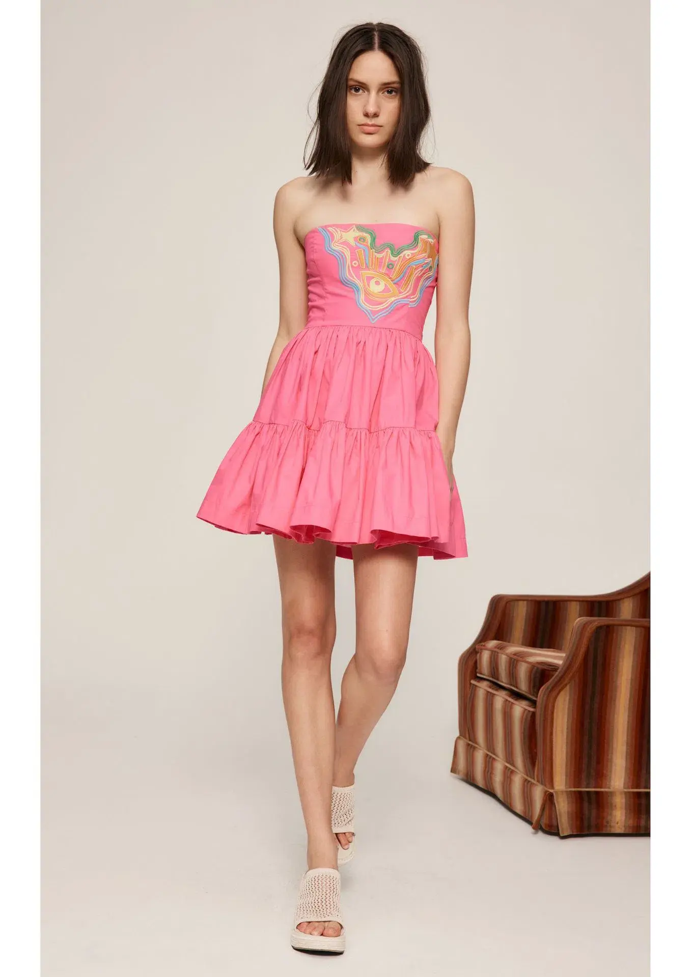 Alemais Celeste Mini Dress Pink Size 6 - Image 1