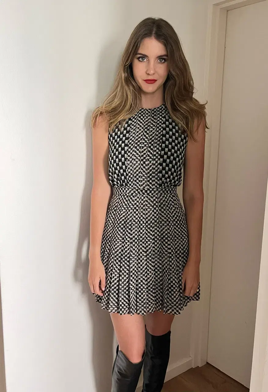 Reiss Nancy Mini Dress Black Print Size 8 - Image 1