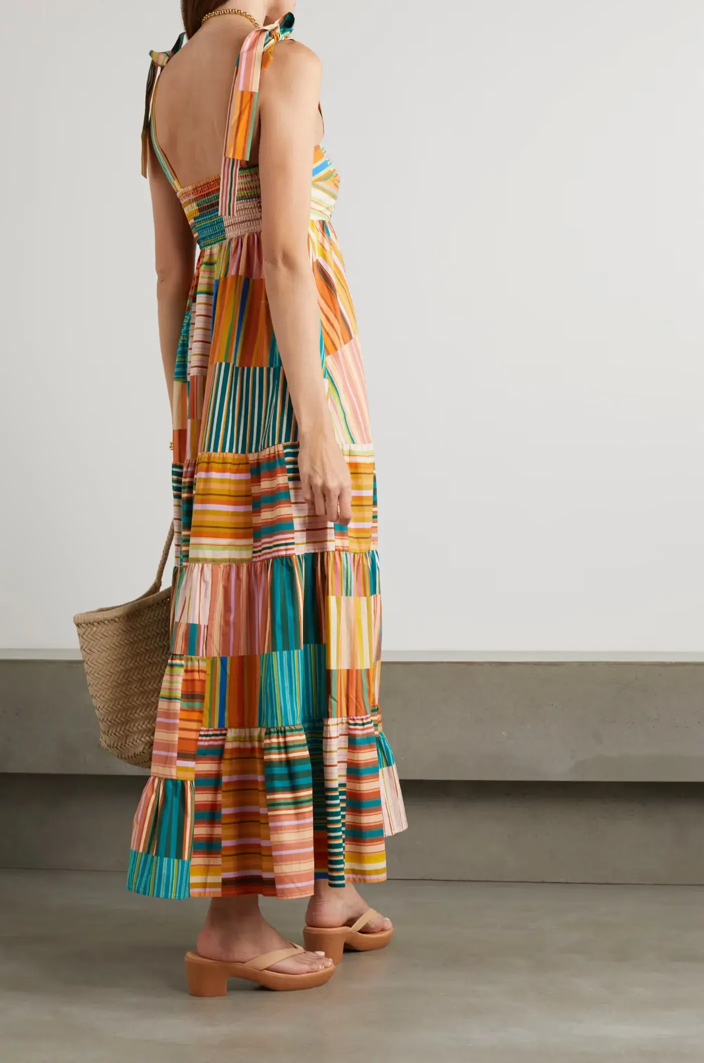 Alemais Sloane Tiered Midi Dress Multi Size 14 - Image 2