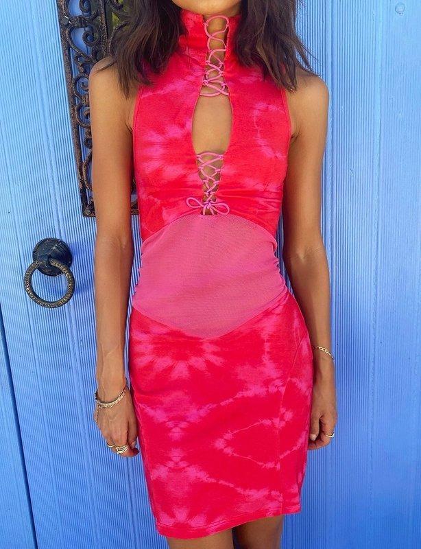 I. AM. GIA Lassona Mini Dress Pink Size 4 - Image 4