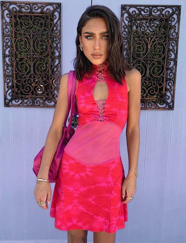 I. AM. GIA Lassona Mini Dress Pink Size 4 - Image 1