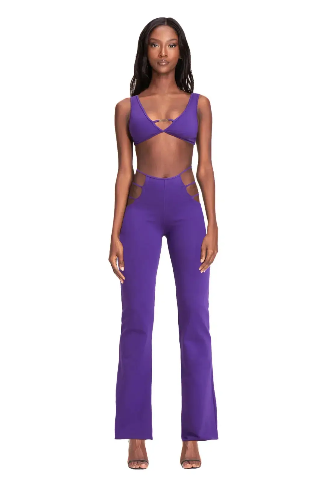 I. AM. GIA Lucid Crop Top & Pants Set Purple Size S/AU 8 for rent on The Volte - main image