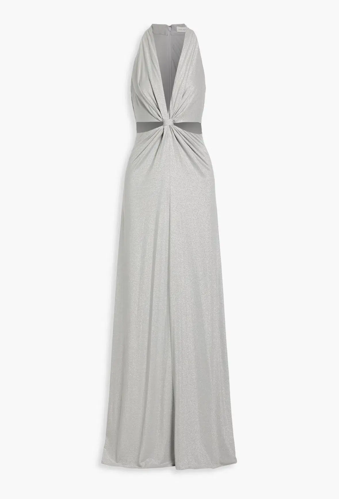 Halston twisted cutout metallic gown Grey Size AU 6 - Image 3