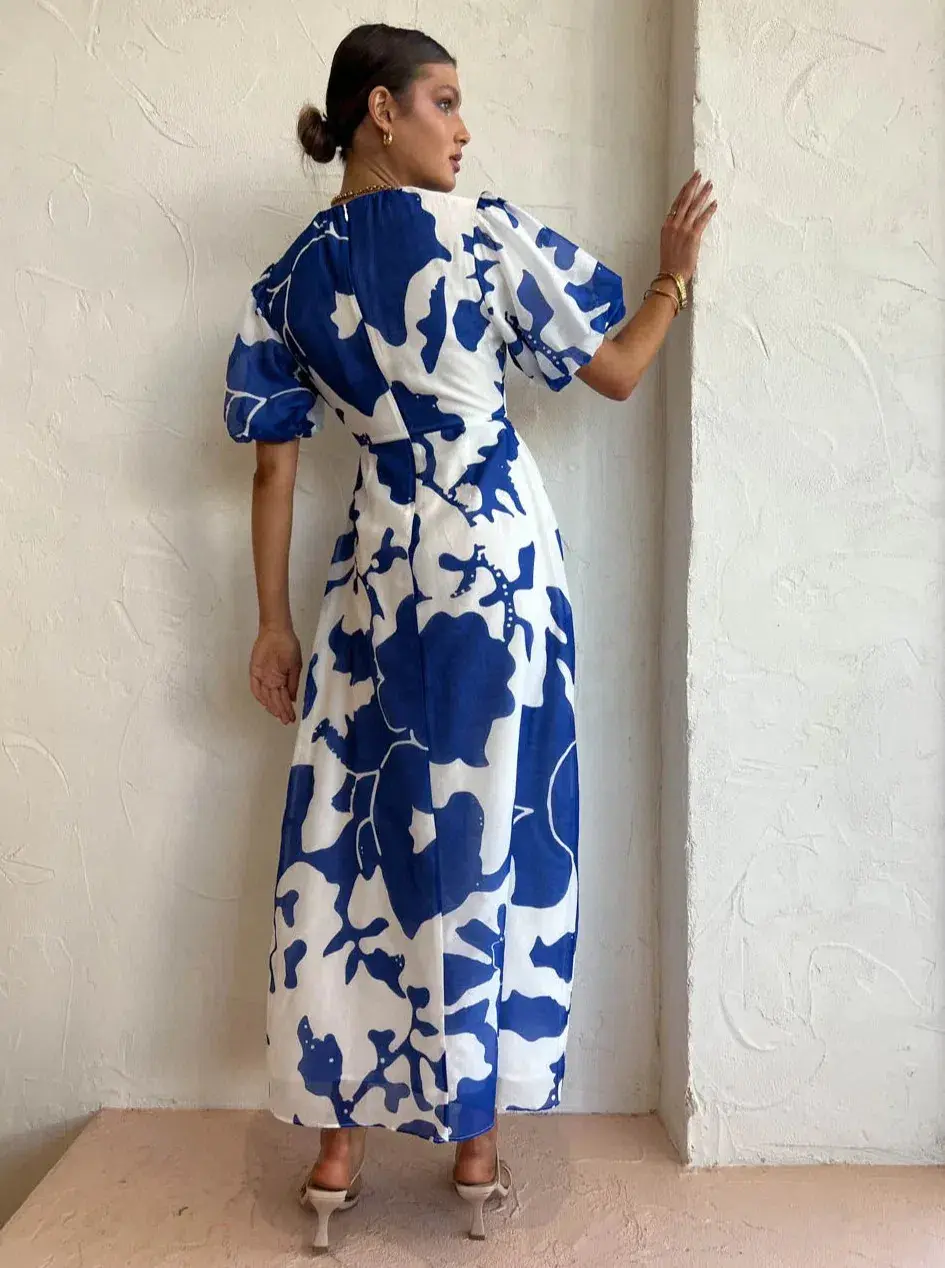 Sir the Label Vivi Frill Maxi Dress Blue Size 1 / AU 8 - Image 3