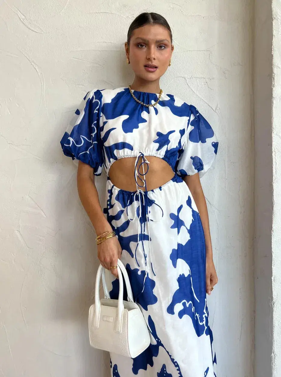 Sir the Label Vivi Frill Maxi Dress Blue Size 1 / AU 8 - Image 2