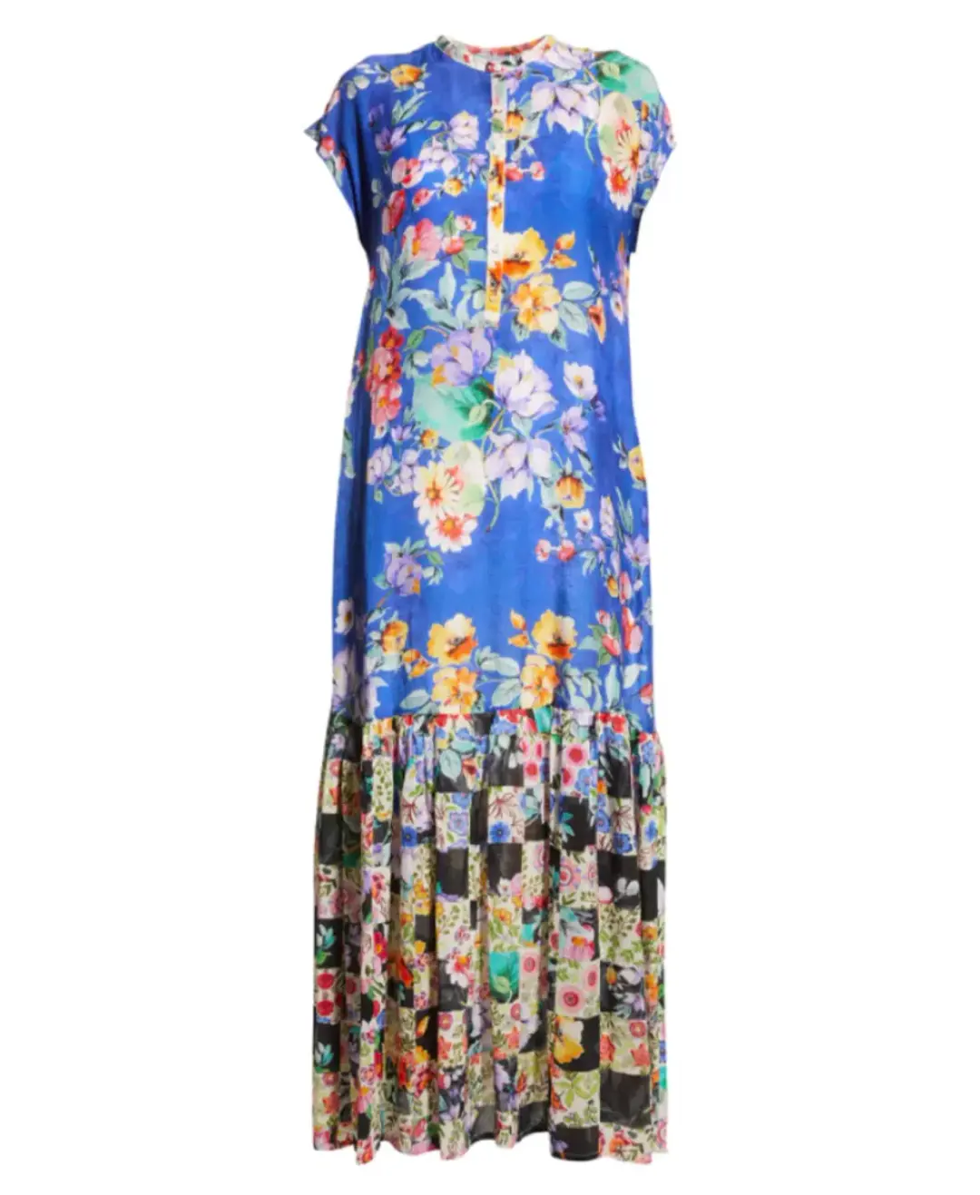Johnny Was Sky Flower Alba Dress W / Slip Size XL/Au14 for rent on The Volte - main image