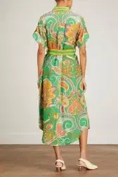 Alemais Marion Shirtdress Emerald Green Size AU 6 for rent on The Volte - main image