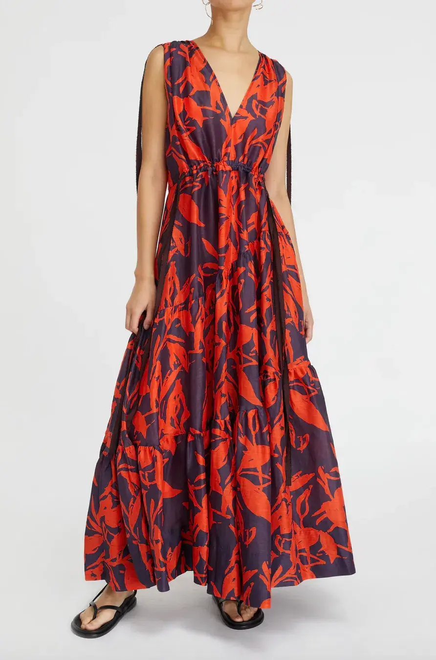Lee Mathews Nellie Dress Red Size AU 6 - Image 1