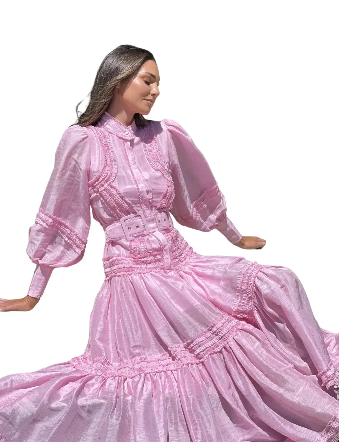 Mackenzie Mode Starlet Maxi Dress Pink Size AU 8  - Image 1