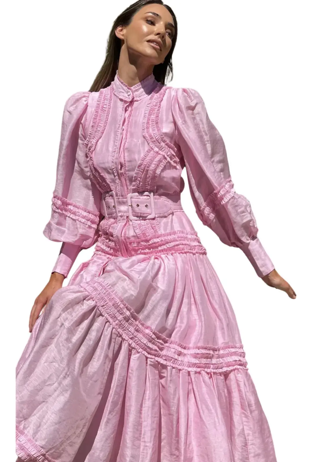 Mackenzie Mode Starlet Maxi Dress Pink Size AU 8  for rent on The Volte - main image