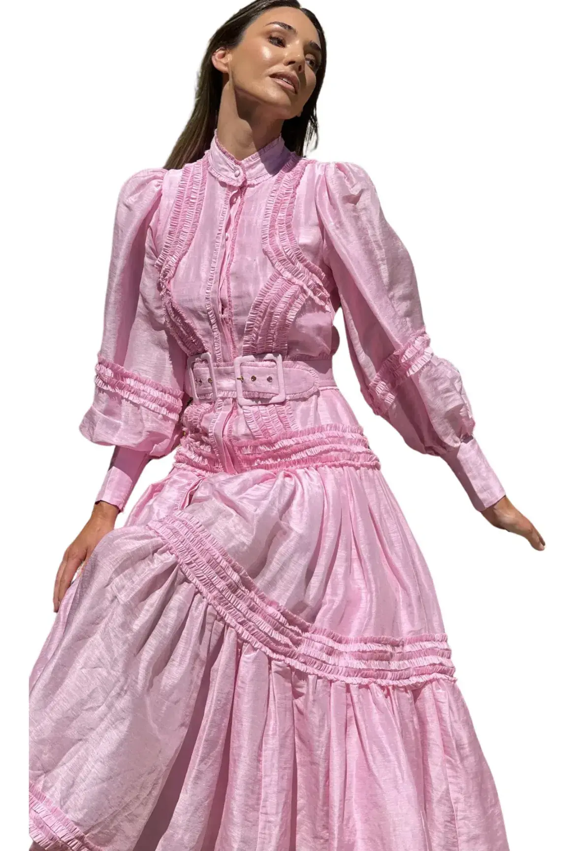 Mackenzie Mode Starlet Maxi Dress Pink Size AU 8  - Image 2